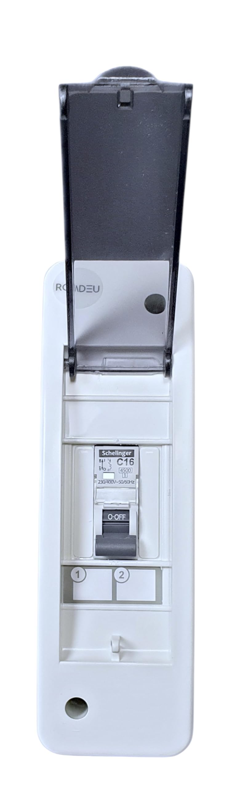RoadEu - Cuadro eléctrico de la casa, Interruptor automático C16A 1P 230V. Caja de Distribución Eléctrica Ideal para talleres, cobertizos o jardines.