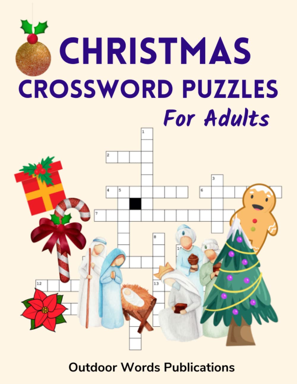 Christmas Crossword Puzzles For Adults: Challenging Puzzle Book for the Festive Season