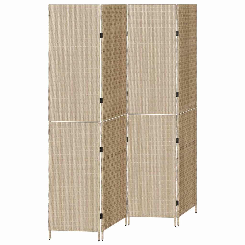Paravent Beige polyrotin 195 x 180 cm pour structurer un salon ou bureau