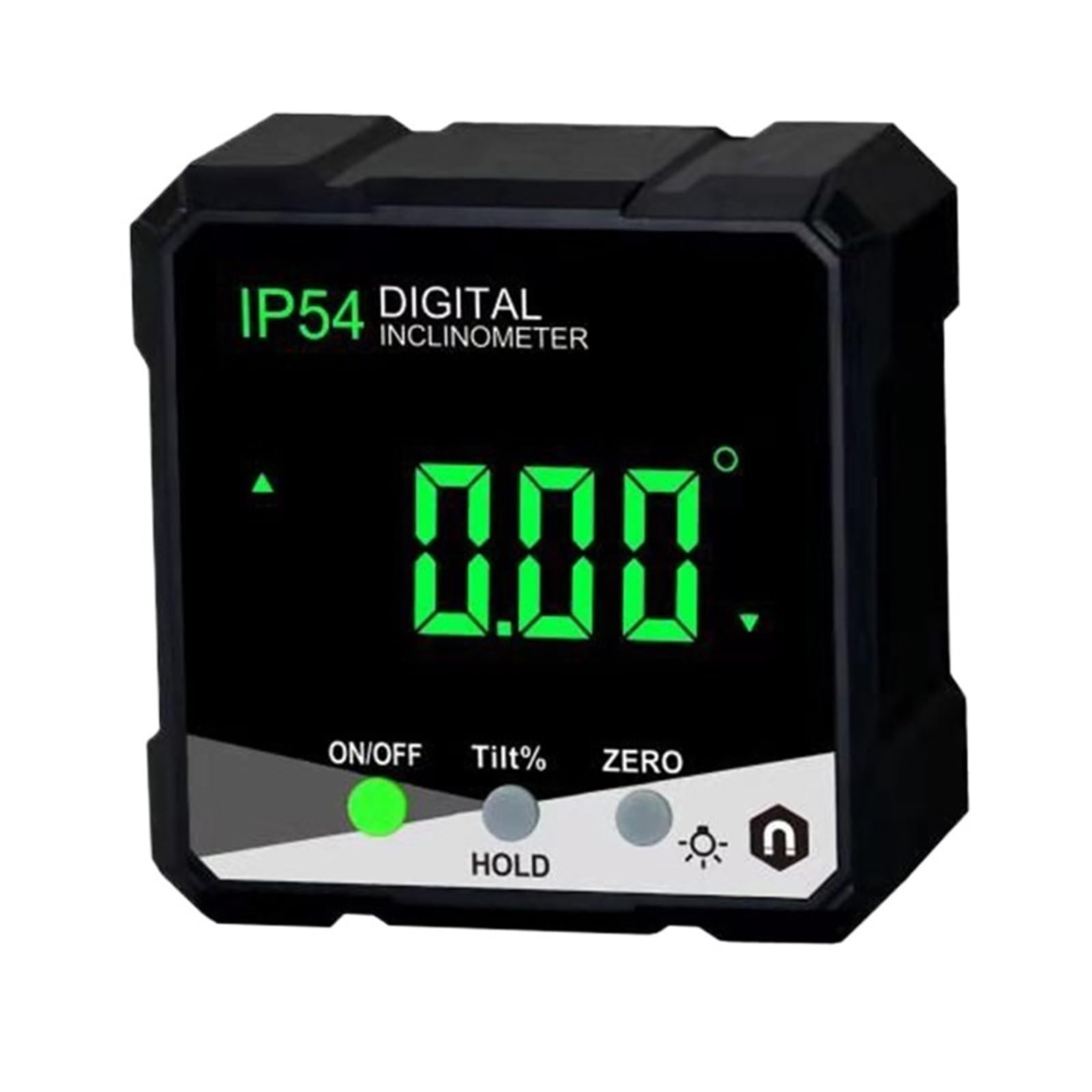 1 szt. 4 x 90 Inklinometr magnetyczny kątomierz precyzyjny poziomujący pudełko do obróbki drewna cyfrowy elektroniczny poziom kątowy (żółty)