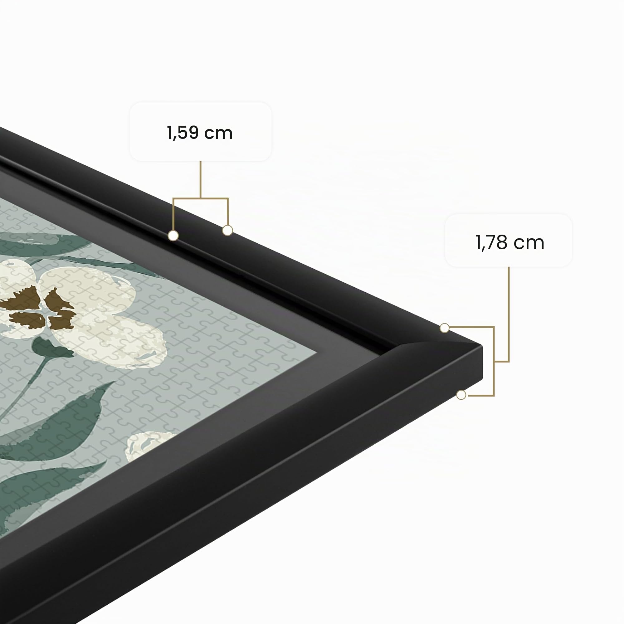 MCS Puzzle Frame 51x68,5 cm Marco Negro Para Rompecabezas Terminados, Montado Vertical y Horizontal Para Colgar en la Pared, Cuadro Grande Para la Exhibición y Preservacion de Rompecabezas (Pack de 1)