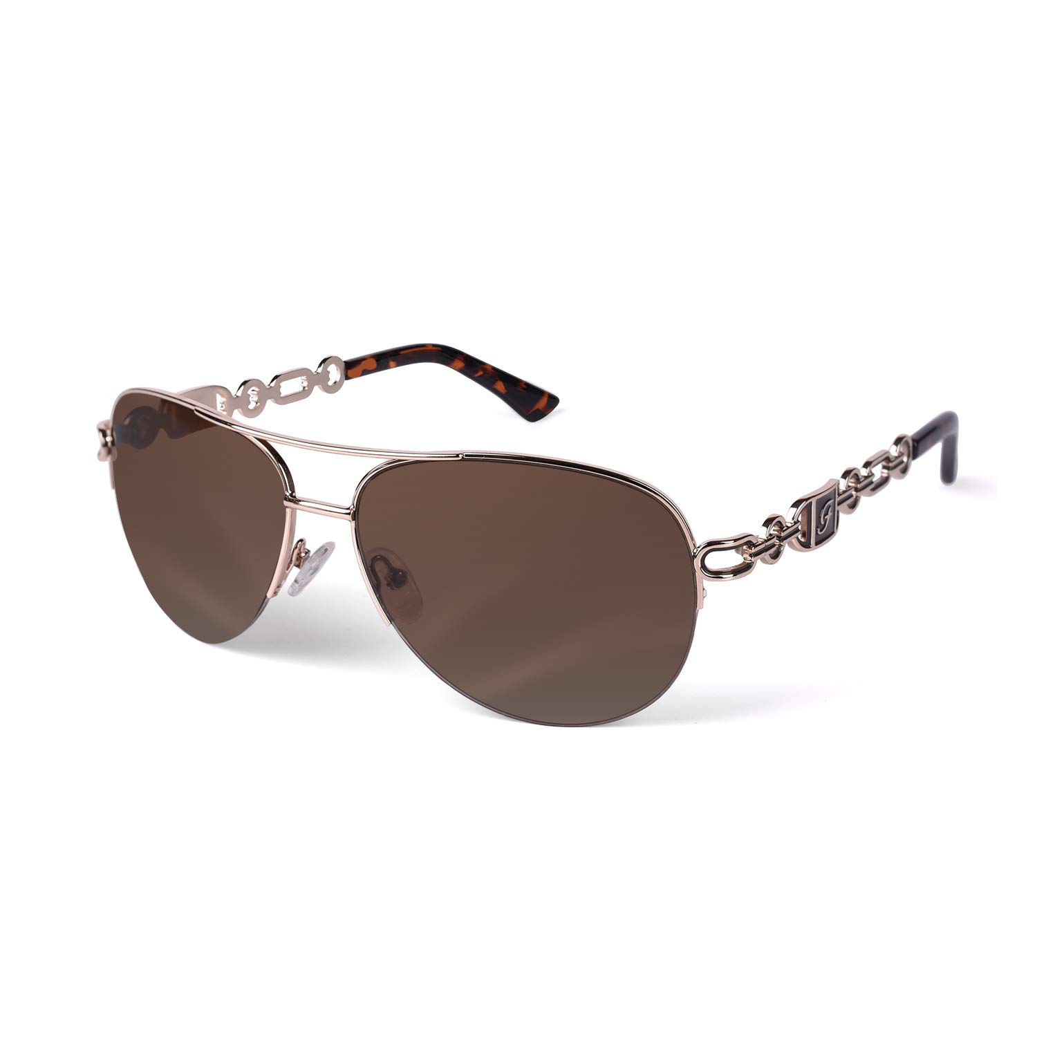 FONHCOO Aviator Sunglasses for Women Men Metal Frame UV400 Mirrored Sunglasses