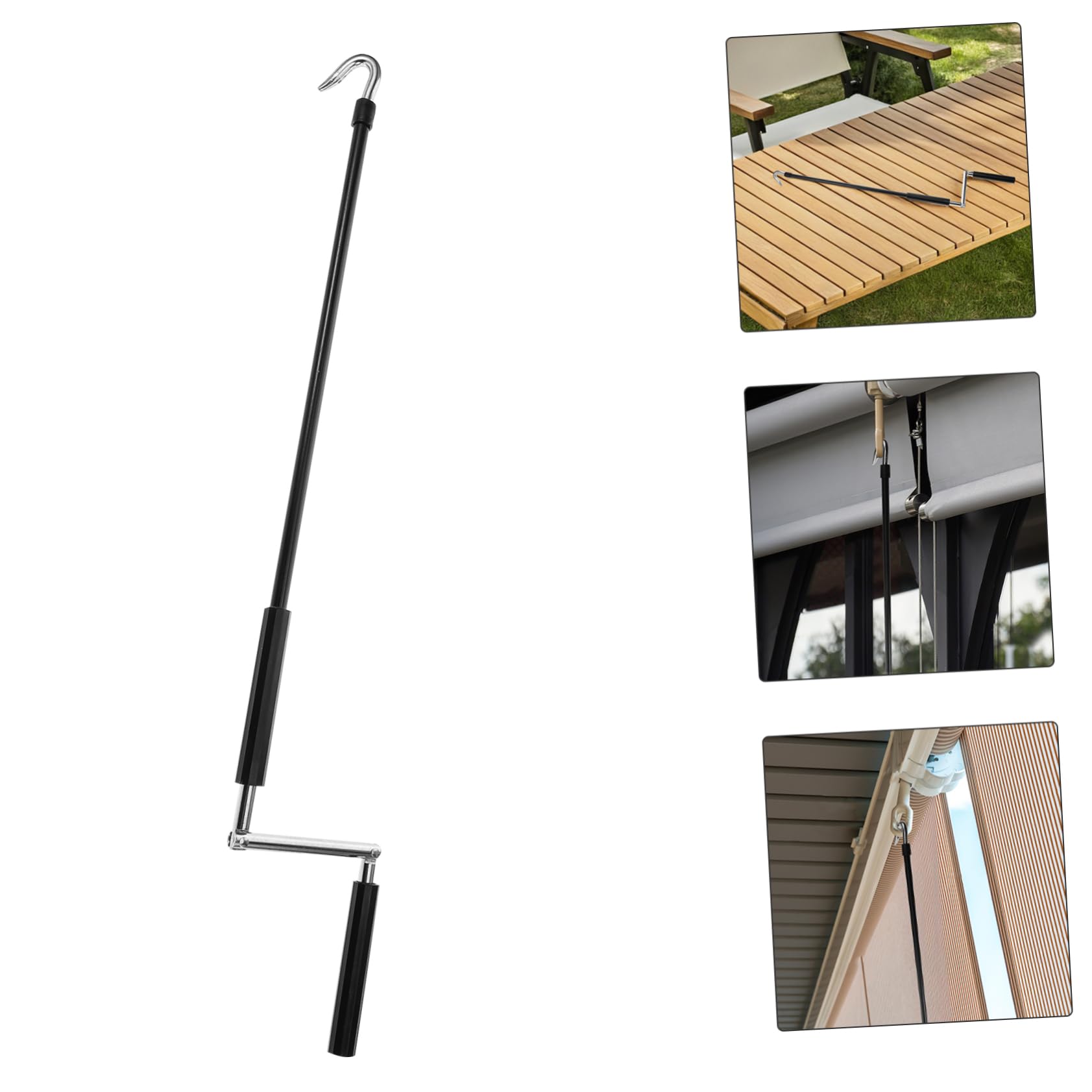 Kichvoe Manivelle de Rétractation pour Auvent Outil Manuel pour Patio et Camping Car Accessoire Robuste et Design Élégant et Durable pour Utilisation Facile