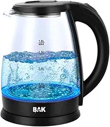 Chaleira Eletrica de Vidro 220v 1,8L Desligamento automático 1500W Bak Original