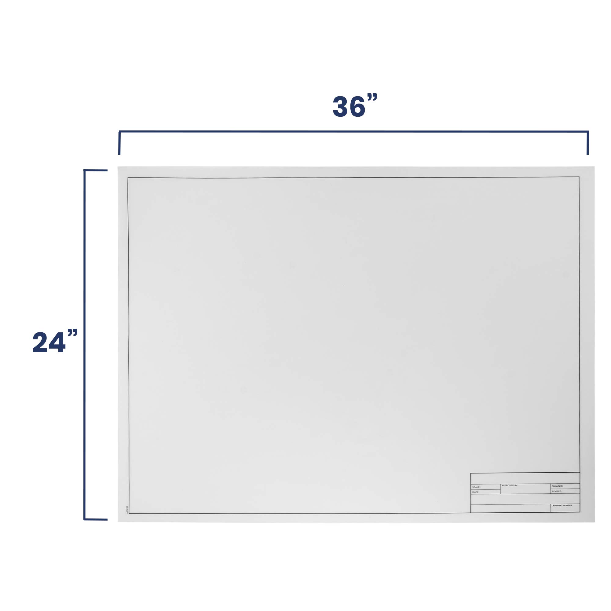 Pacific Arc Lot de 10 feuilles de papier vélin 61 x 91,4 cm avec bordure et bloc de titre