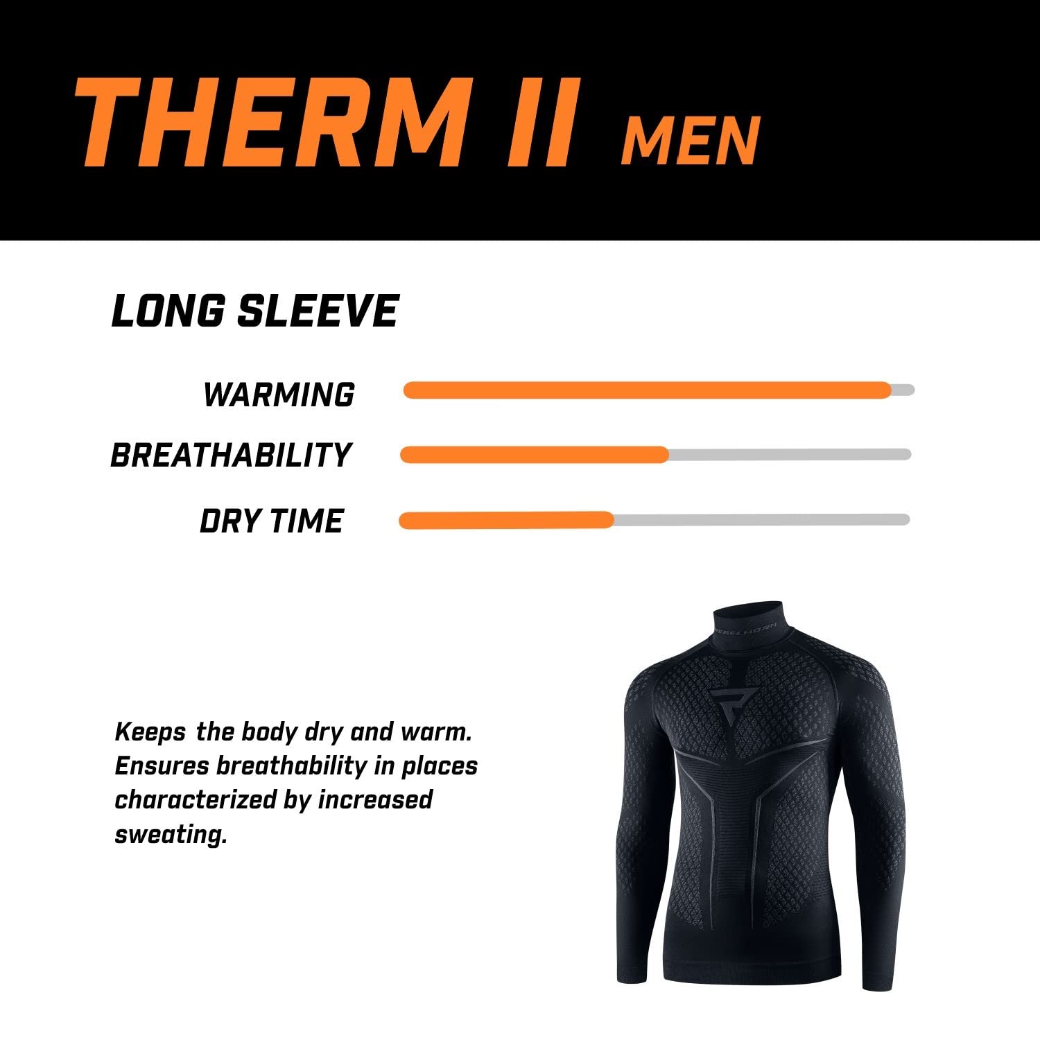 REBELHORN Bielizna funkcyjna Mężczyźni Therm II (1 w zestawie)
