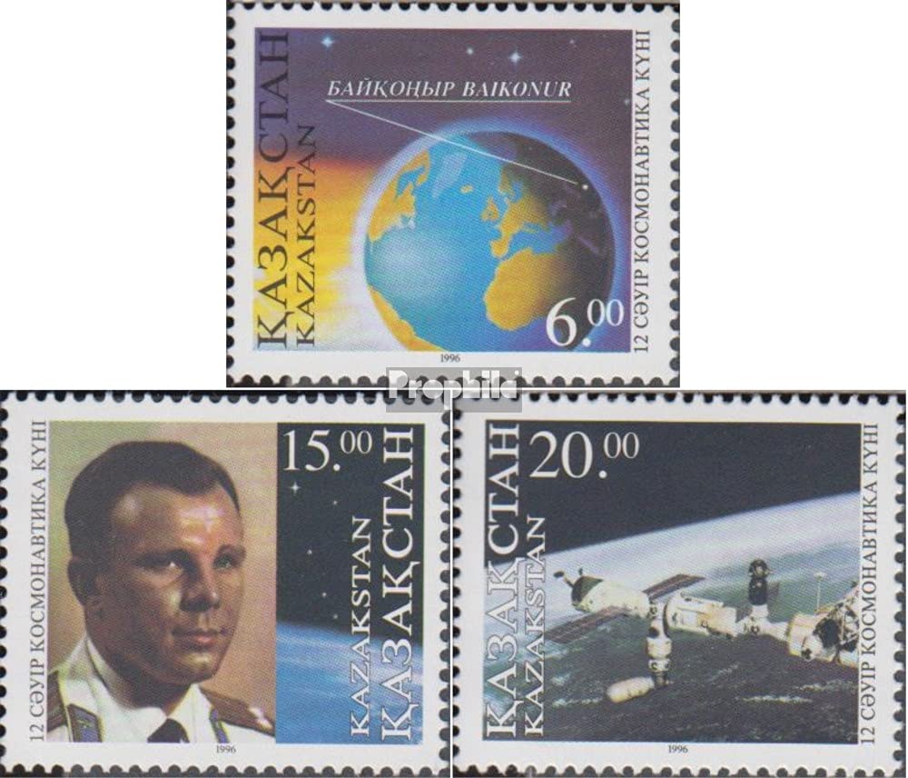 Prophila Collection Kazakistan 115-117 (Completa Edizione) MNH ** MNH 1996 Cosmonautica (Francobolli per i Collezionisti) Spazio
