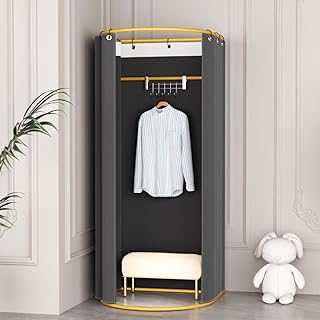 JVVMNJLK Clothing Store Fitting Room, Portable Changing Room, Privacy Protection Dressing Room with Shading Curtain, Temporary Wall for Activities Shopping Malls, Grey