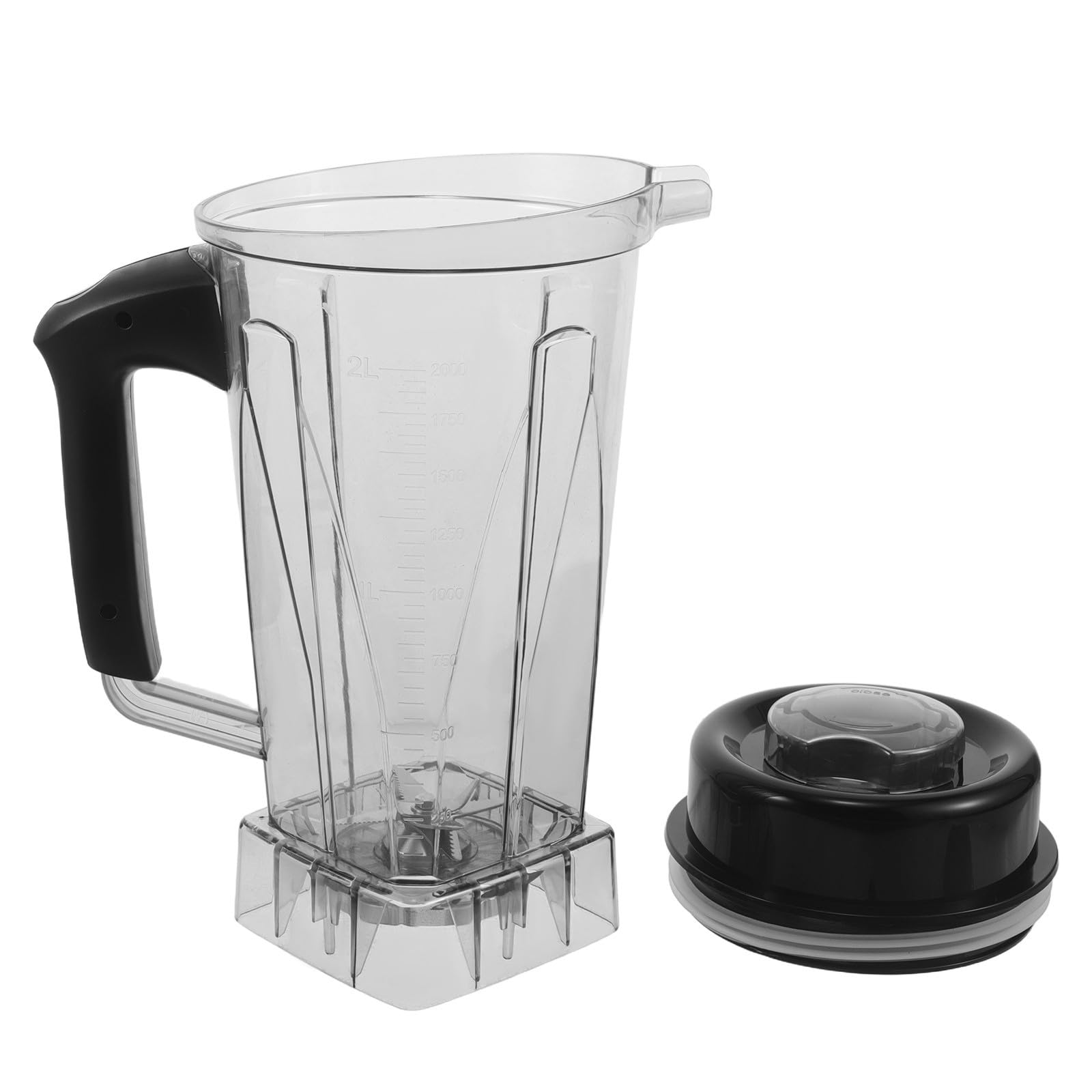 Recipiente Cuadrado de Plástico para Licuadora con Cuchilla Afilada y Tapa Accesorio para Batidos Sopas y Mezcla Cocina Doméstica