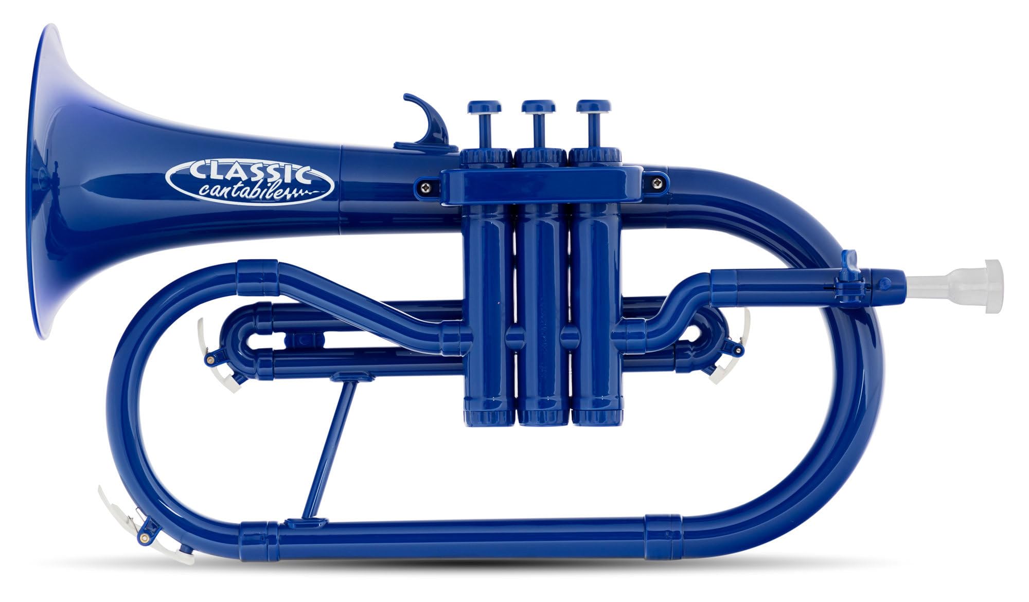 Classic Cantabile MardiBrass Flicorno in ABS Plastica - Valvole Perinet - 600g leggero - Foratura: 11,5 mm - incl. bocchino e custodia - blu