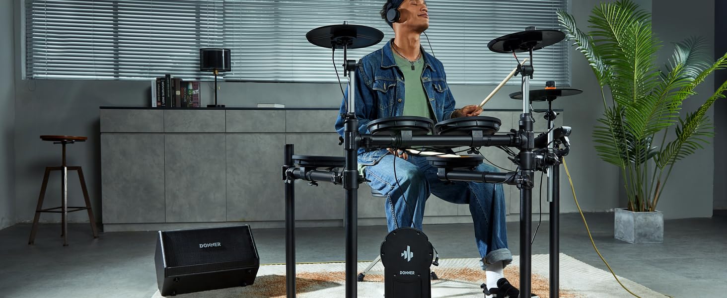 Amazon.co.jp: Donner 電子ドラム セット メッシュ 折りたたみ式 音源 