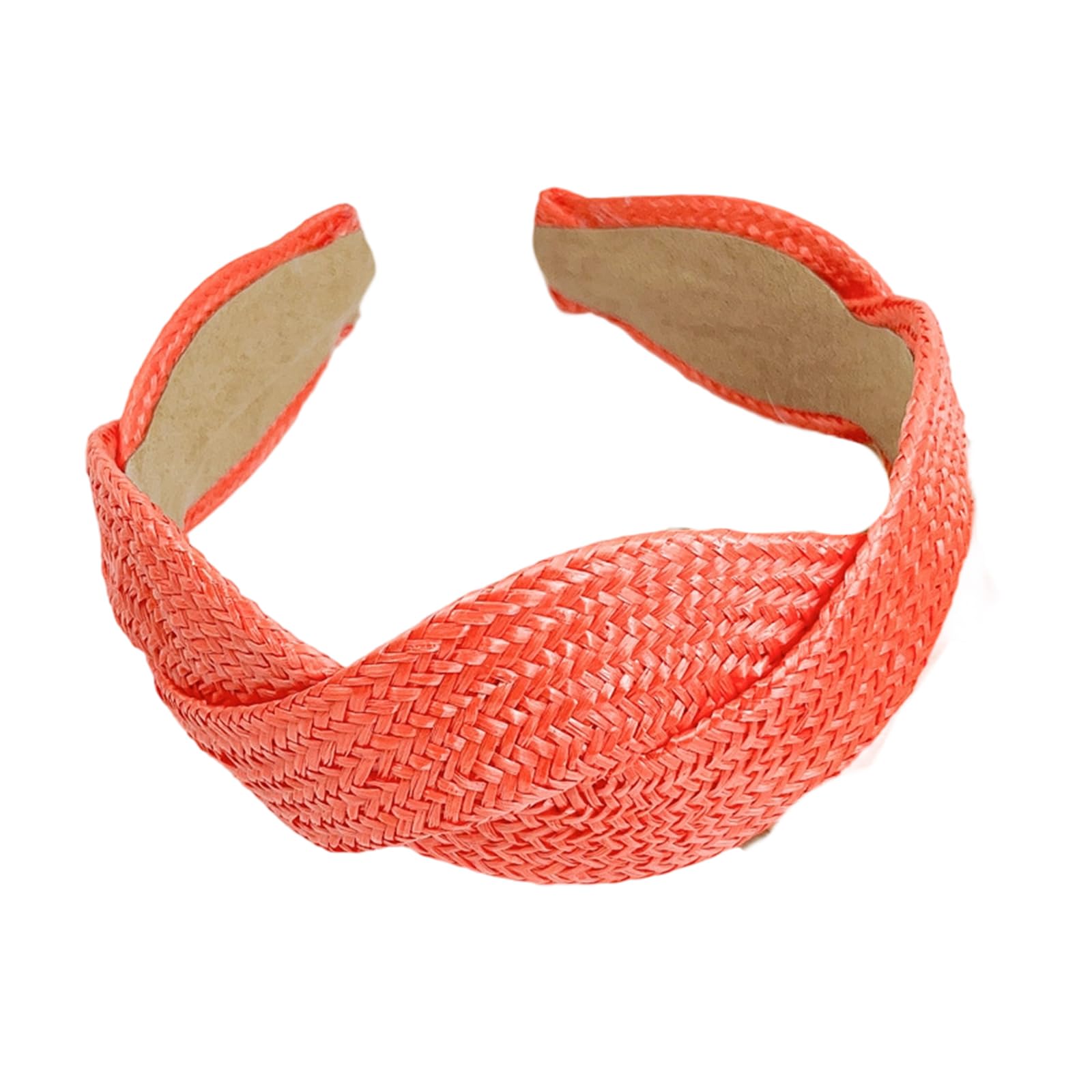 Maxtonser Wide Brimmed Braided Straw Headband Comfortable Hairband Hair Accessory For Women Casual Outings Parties Vacations