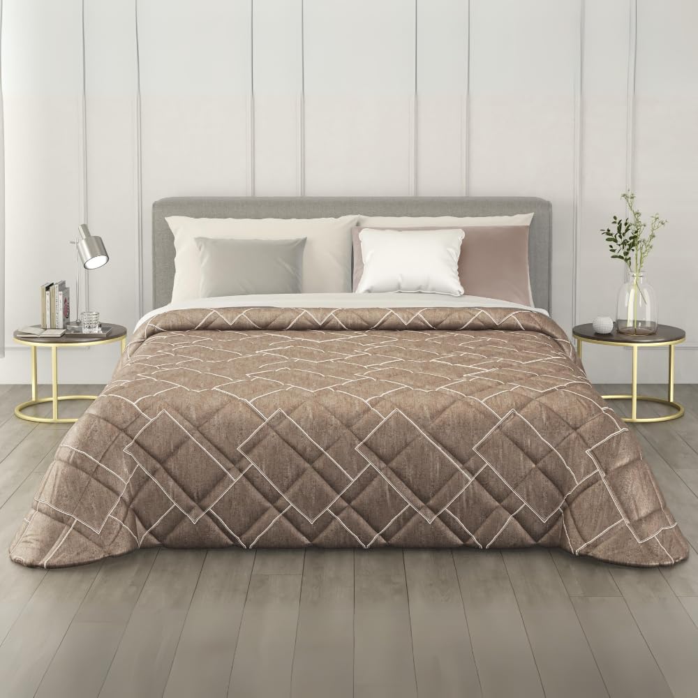 MAXIME MAISON - Colchas Cama 150 Modernas (260x265cm) Colcha de Invierno (300 gr/mq) Cubre Cama en Satén Jacquard Made in Italy