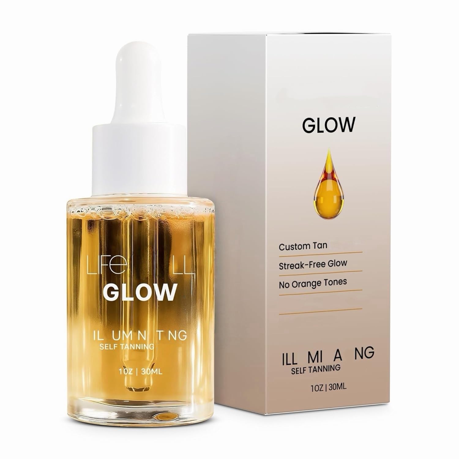 Gotas autobronceadoras para rostro y cuerpo, 1 onza líquida (30 ml)