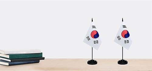 Miniatura 110 de Juego de banderas de escritorio japonesas de lujo, pequeñas banderas de escritorio japonesas en miniatura con poste sólido, base negra y tapa