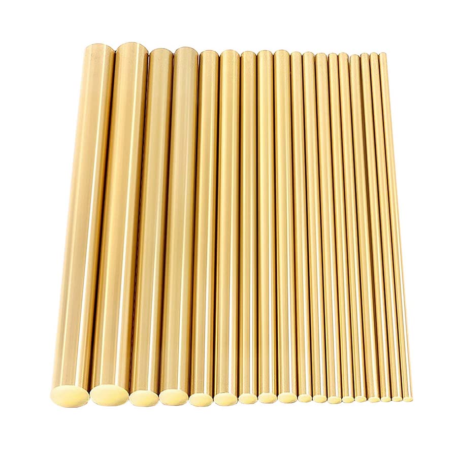 2PCS 50CM Long 2-15MM Hardware Brass Round Bar Rod for DIY Knife Handle Material Circular Wire Tube Lathe Tool Metal Rods (2PCS/ 11MMX50CM)