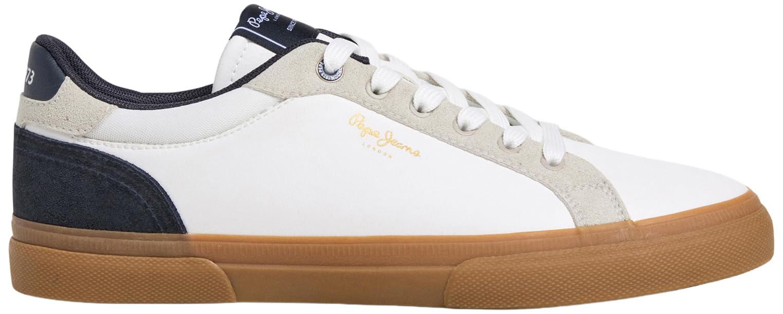 Pepe Jeans Men's Blanc Baskets Kenton City