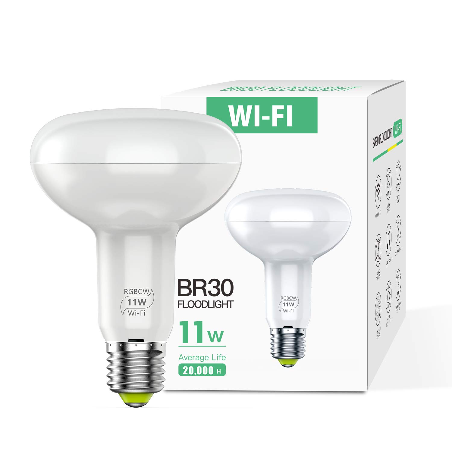 4 pièces Ampoule Connectée LED WiFi Intelligente Dimmable, E27 Smart Ampoule compatible avec Alexa et Google Home, Ampoule RGB Dimmable Colorée, Ampoule d'Ambiance - Blanc chaud blanc froid (11W)
