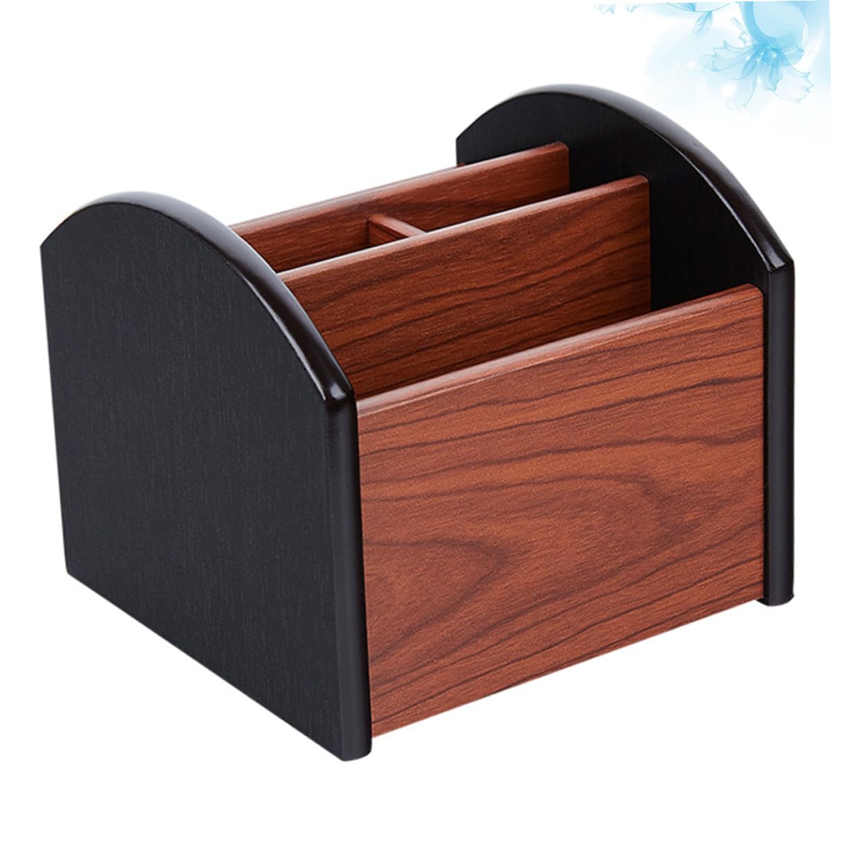 Angoily Contenitore Portaoggetti in Legno Multifunzione da Scrivania Organizer per Penne e Articoli Vari Design Effetto Legno per Ufficio Piccolo e Pratico