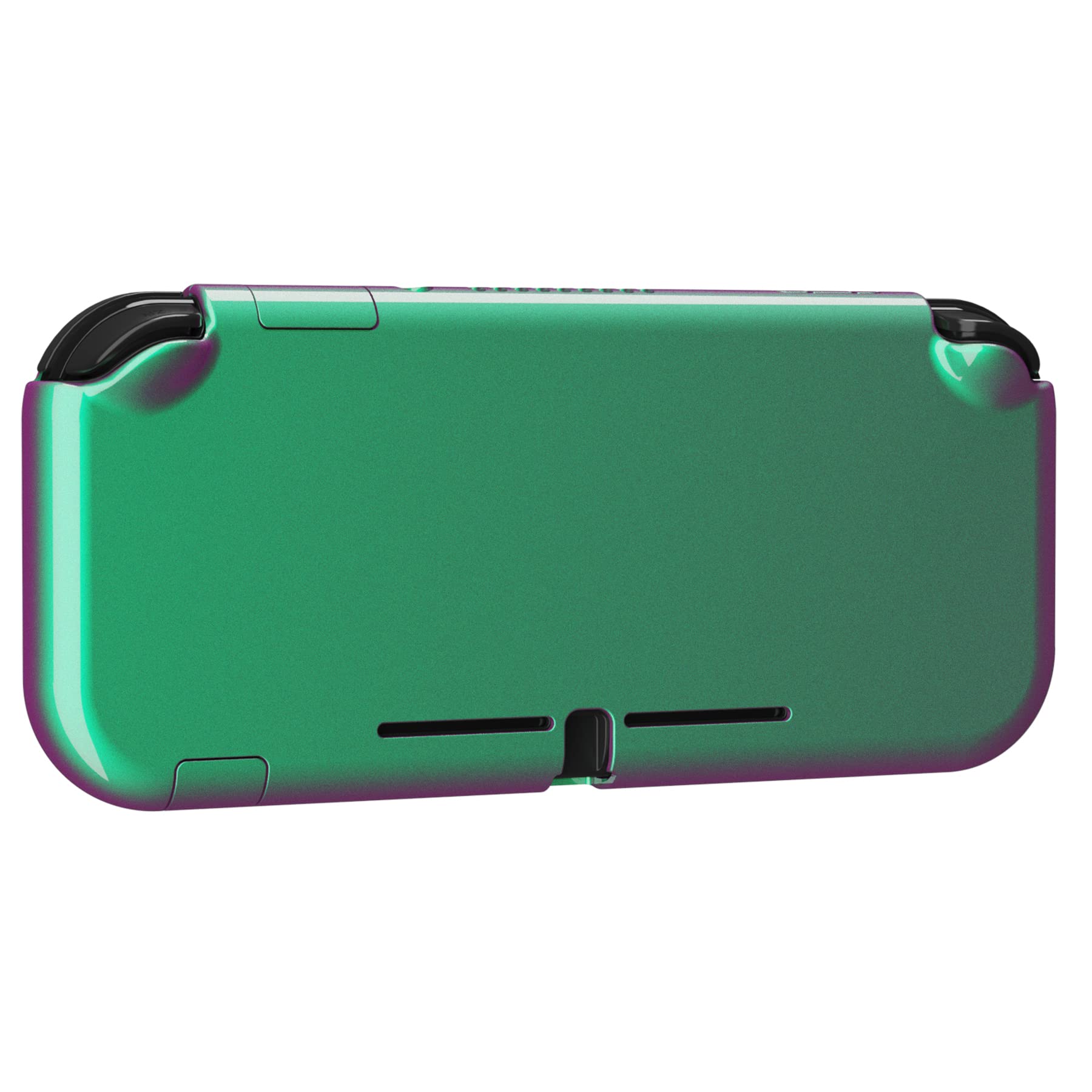 eXtremeRate PlayVital Coque de Protection pour Nintendo Switch Lite | avec Capuchon Joystick pour Nintendo Switch Lite et Cover Boutons & Protecteur d'Écran Verre Trempé-Caméléon Violet Vert