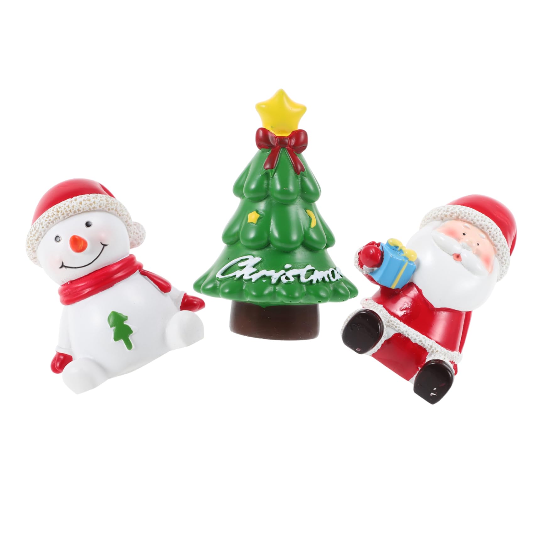 ULTECHNOVO 4 Ensembles Ornements du Père Noël Ornements De Navette Décorations D'aquarium De Noël Décoration D'aménagement Paysager D'aquarium Décoration en Résine pour Aquarium 3 Pièces * 4