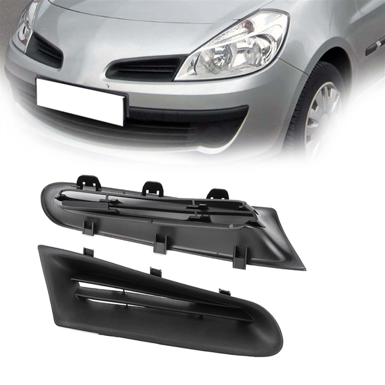 Rejilla superior para Clio MK3 2005-2009, soluciona roturas en el parachoques delantero 8