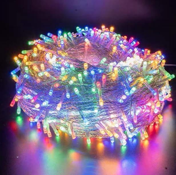 Cortina LED Decorativa, 3x2 Metros, 160 LEDs Coloridos, 220V, 8 Funções de Iluminação, Conexão Macho/Fêmea para Ambientes Internos e Externos