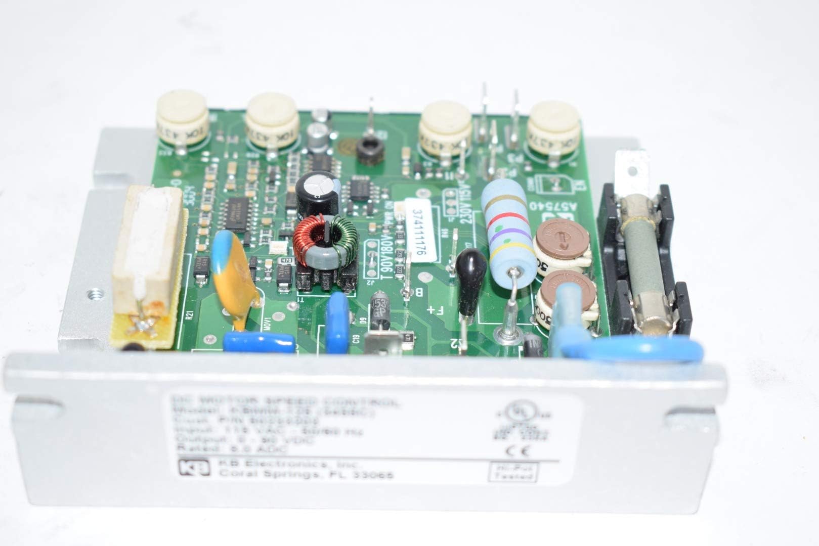 KB ELECTRONICS KBMM-125 0.75 HP, 0-90 V DC, 115 V AC, Adjustable, DC Drive, Open, Speed Control