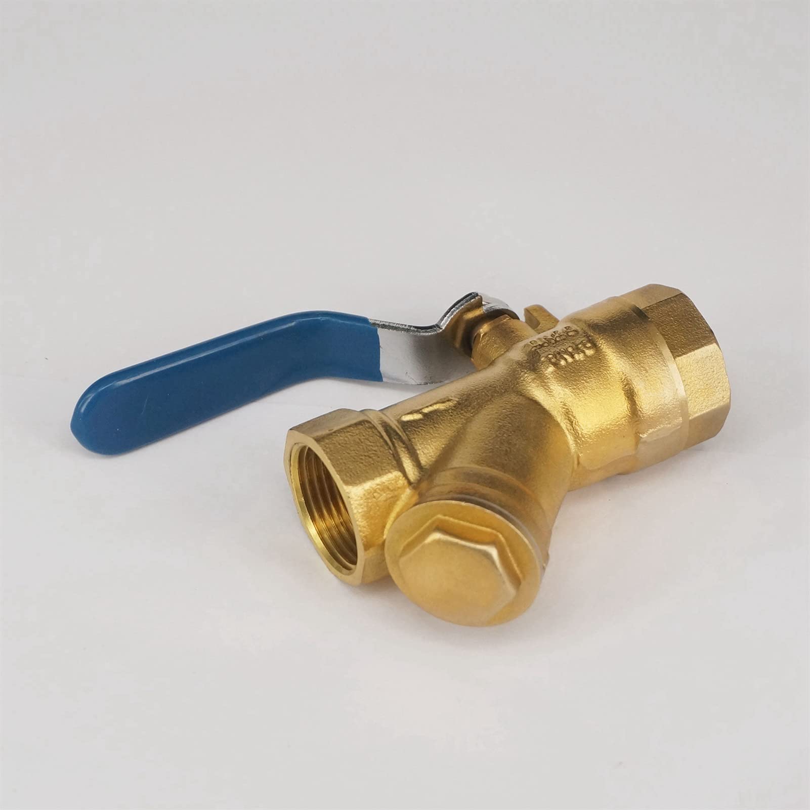 Válvula de bola de latón de 3/4 de pulgada con filtro colador tipo Y - Rosca hembra for agua y aplicaciones naturales