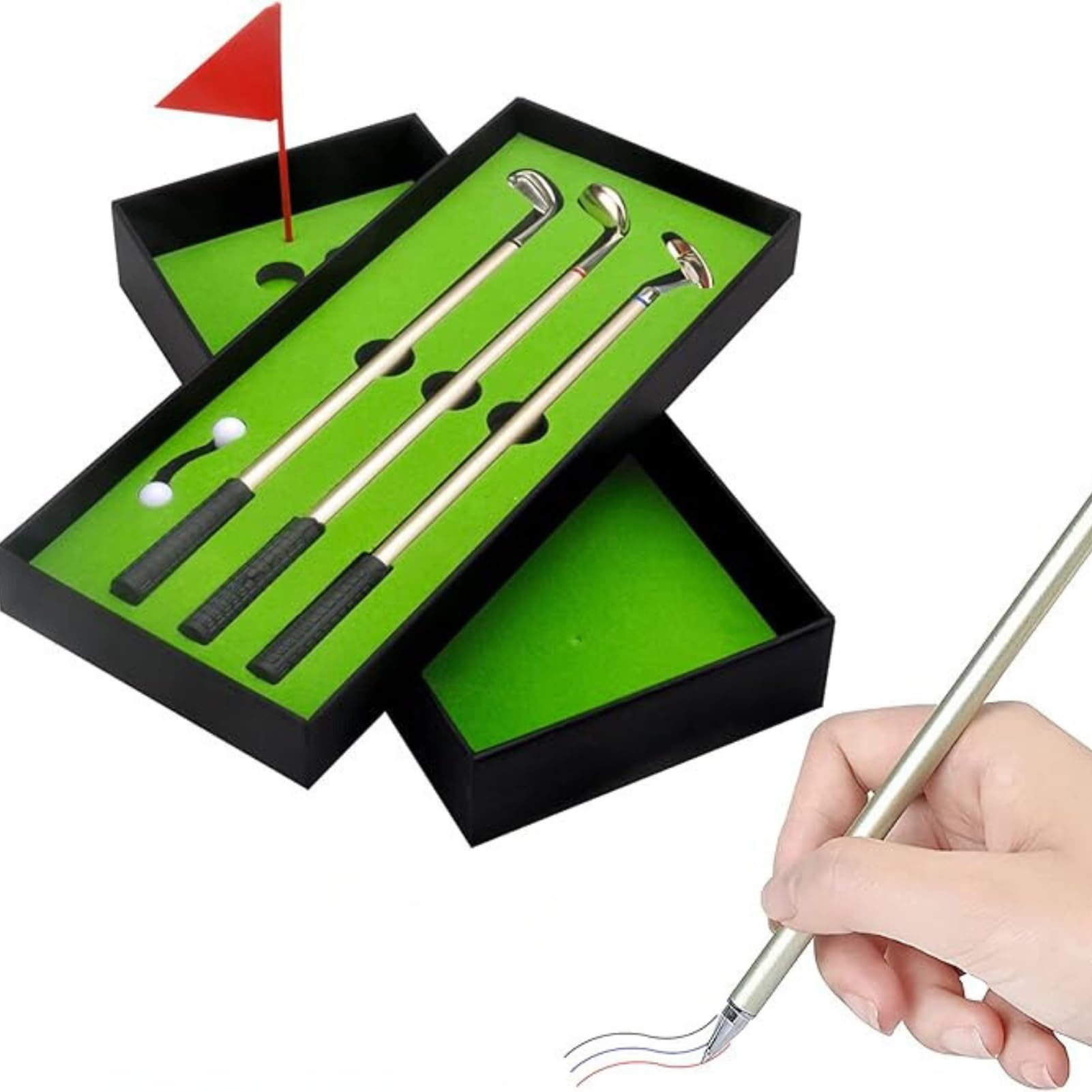 Pen Set, mini Club Penna a Sfera Set con Palle di Bandiera cancelleria Tatuaggi for i Regali (3Pcs / Set)