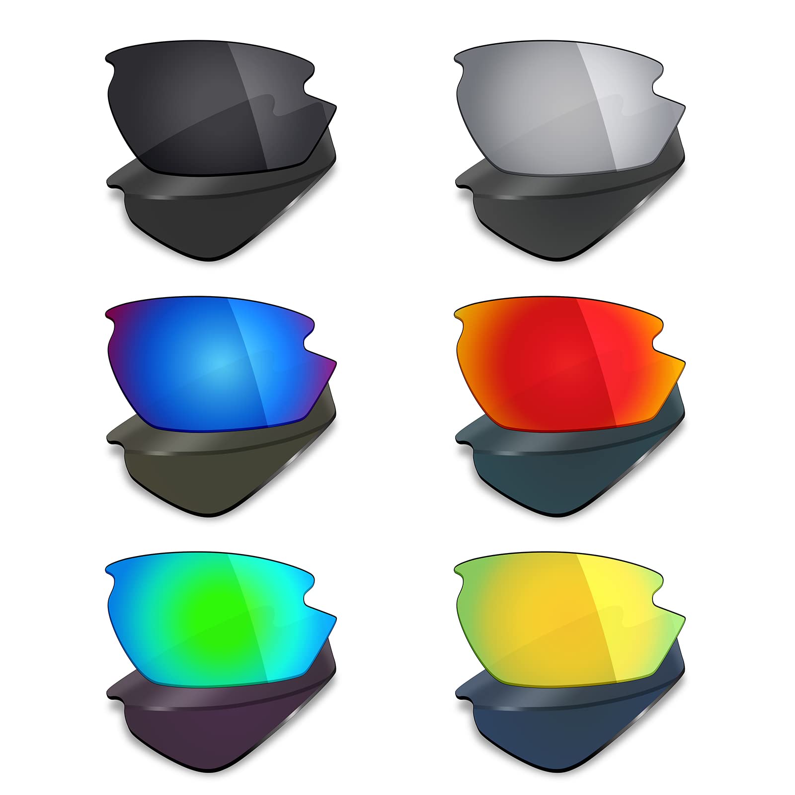 Mryok Polarized Replacement Lenses For Rudy Project Stratofly Sunglasses - Silver Titanium, Anti-Scratch, UV Protection