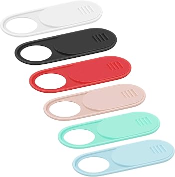 Webcam Camera Cover Slide, Webcam Cover for Laptop 0.028-Inch Ultra-Thin Webcam Cover Blocker, Protect Your Visual Privacy and Security Multicolor-6 Pack
