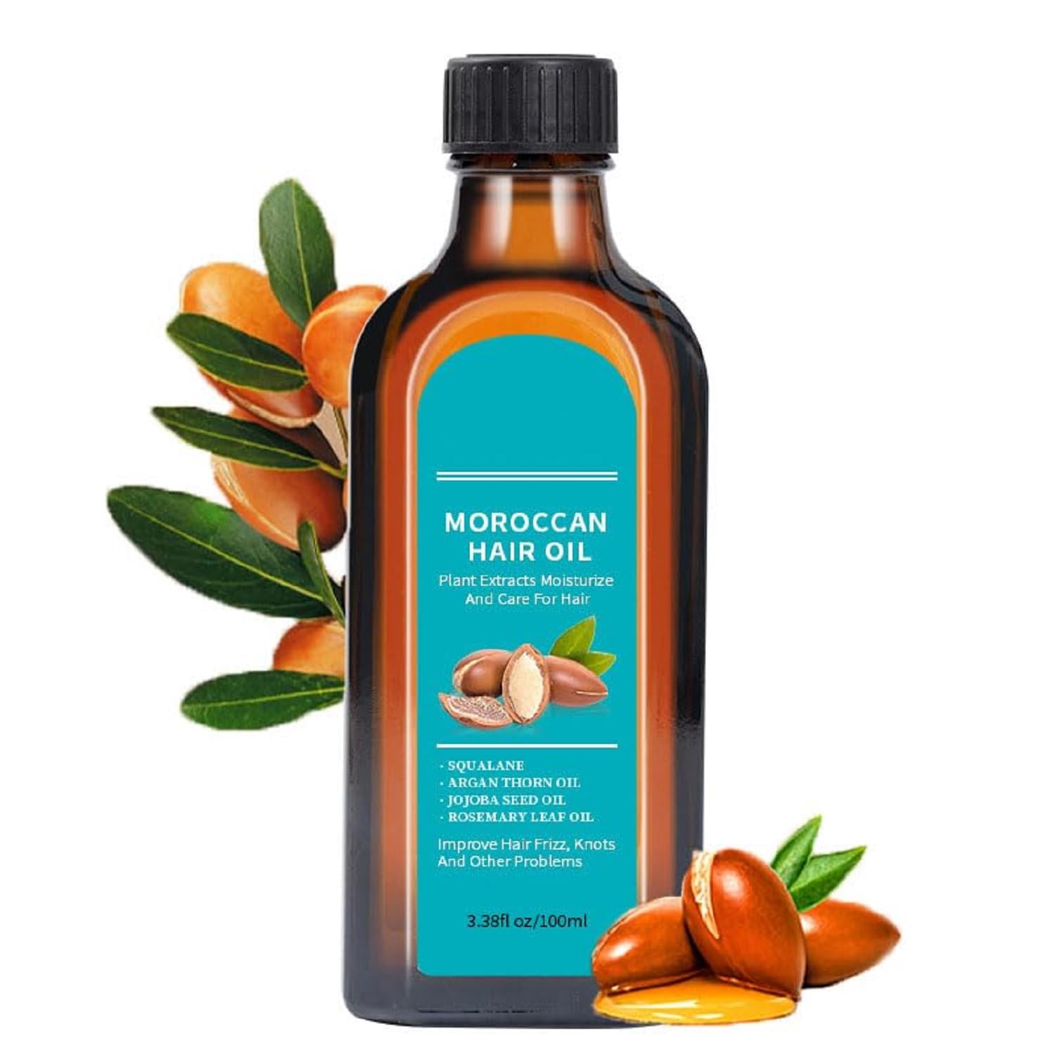 Moroccan Hair Oil, 100ML Moroccan Hair Oil, Promotes Hair Growth, Boosts Scalp Health, Smooth & Shiny Hair