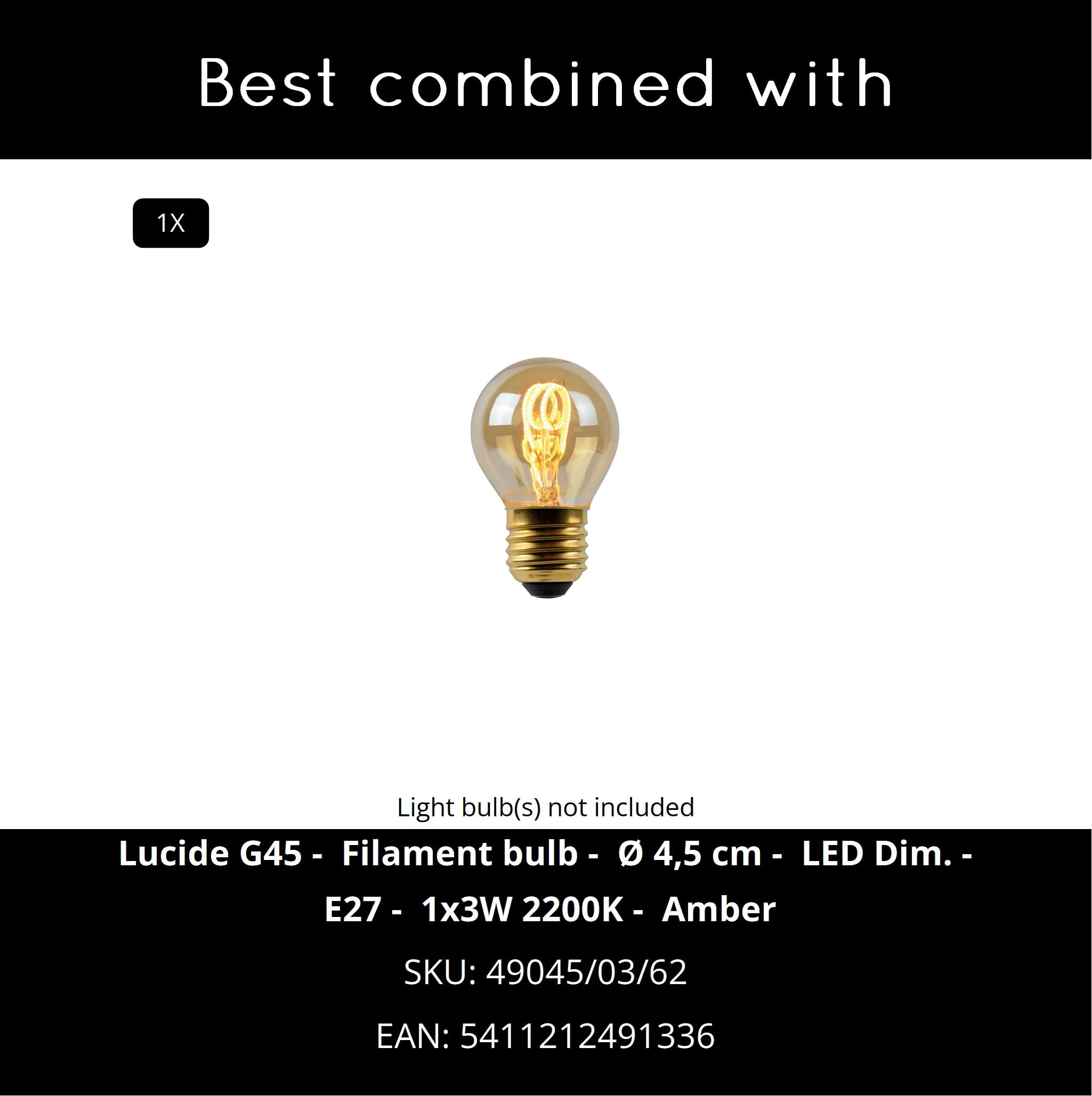 LUCIDE FUNGO - Tischlampe - 1xE27 - Opal