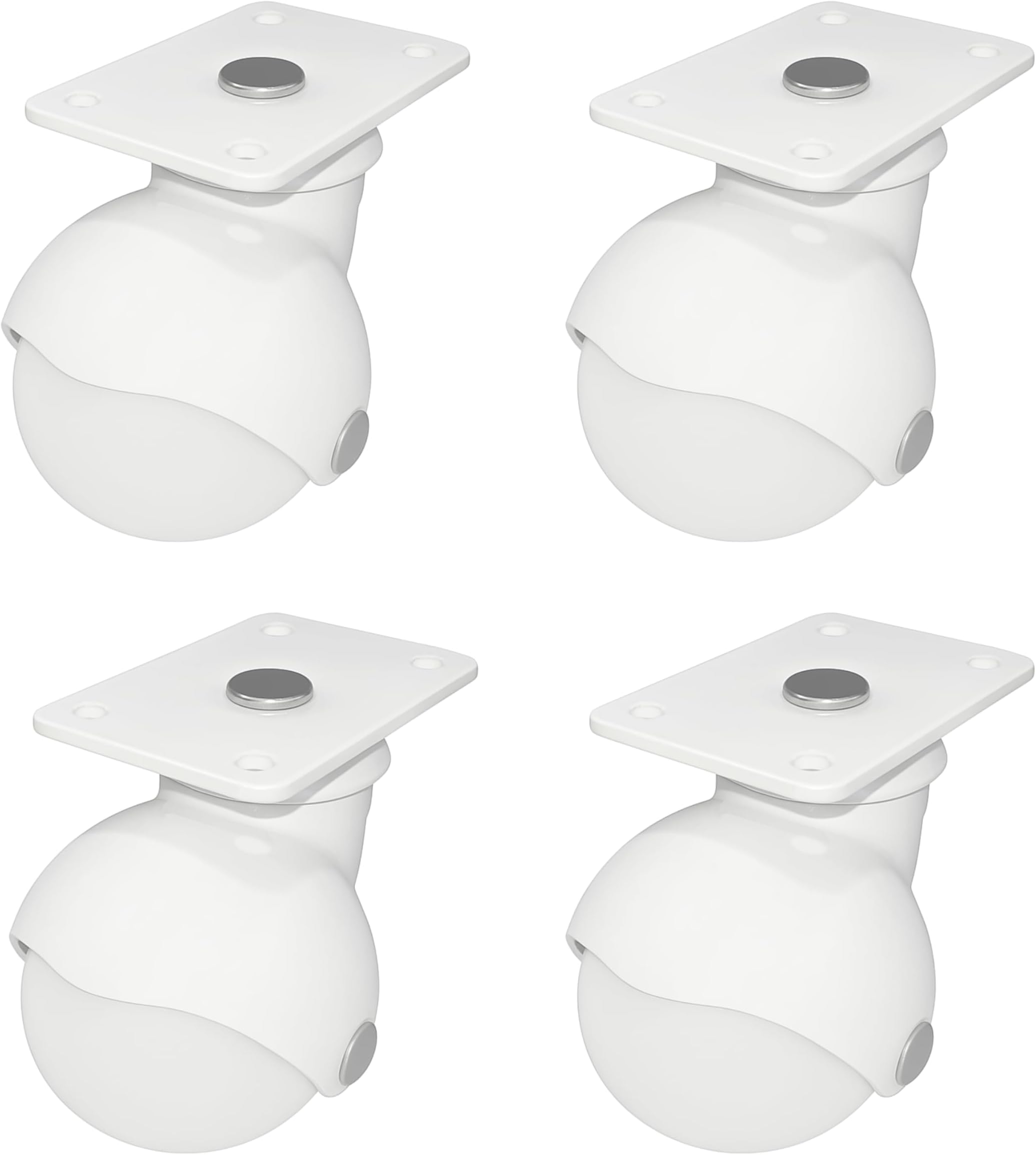 - Impex Ball Caster Wheels 2 Inch (50mm) – Heavy Duty 360° Swivel Plate Casters for Office Chairs, Furniture & Equipment – Set of 4 (Color May Vary)