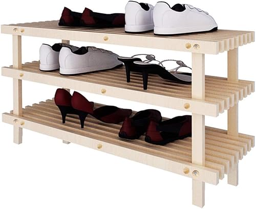 Miniatura 4 de ZEELYDE Zapatero de madera soporte de flores banco de almacenamiento de zapatos gabinete organizador de tela no tejida estantes apilables para