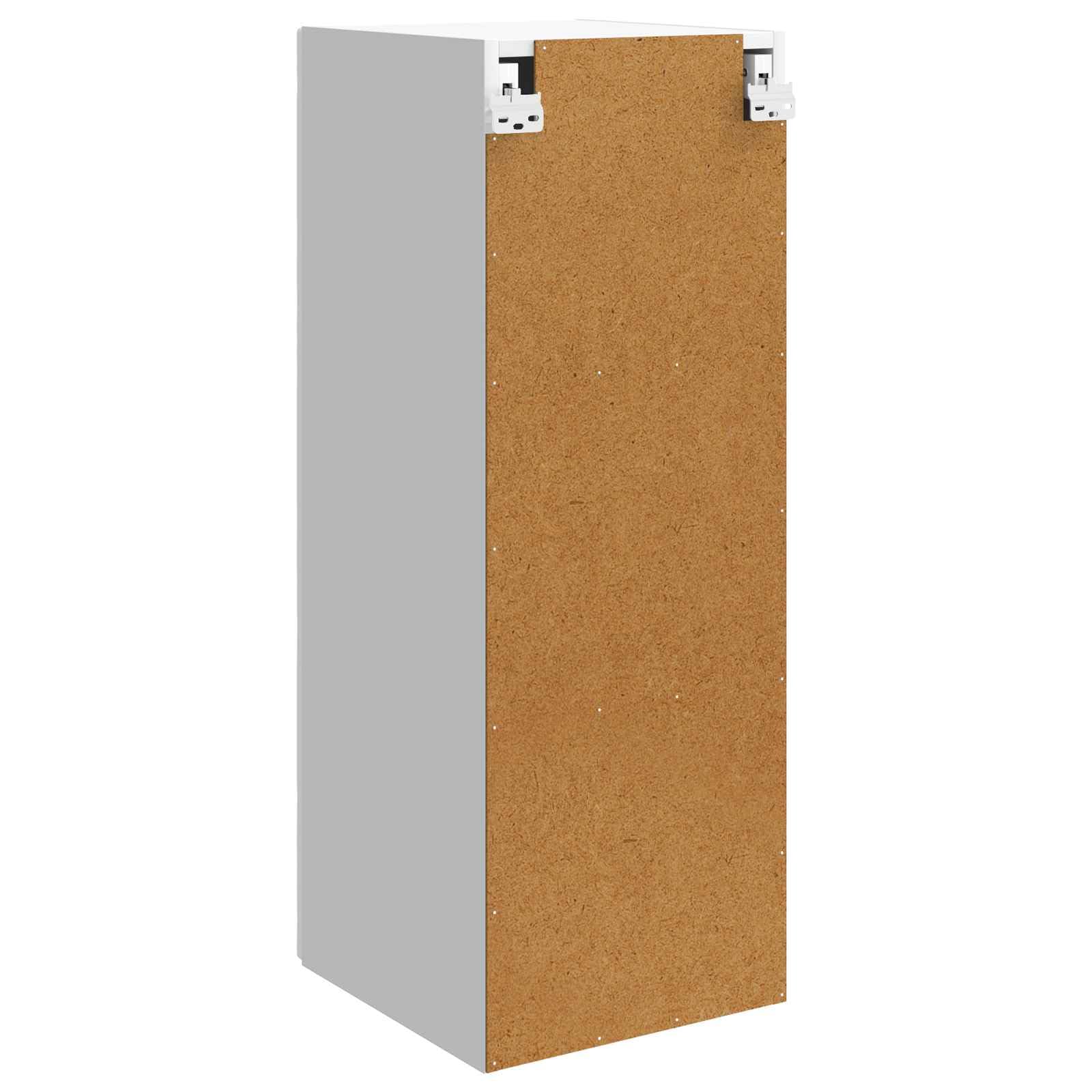 Wall Cabinet High Gloss White Engineered Wood with Door | Includes 2 shelves for home or office organization, measuring 33x34.5x90 cm to maximize vertical space.