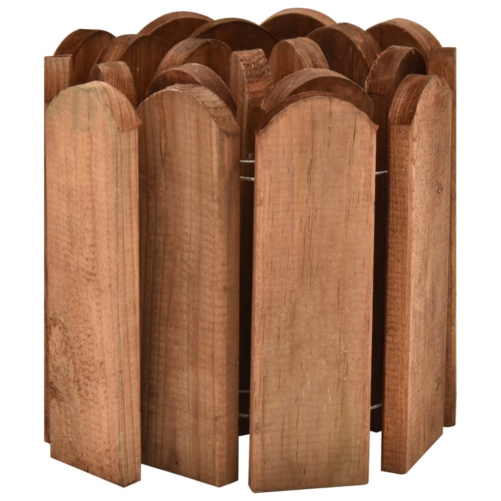 Rotolo di legno di pino impregnato, 120 cm, 2 pezzi | Tubo flessibile per aiuola, stagno, resistente alle intemperie, facile da montare, aspetto rustico
