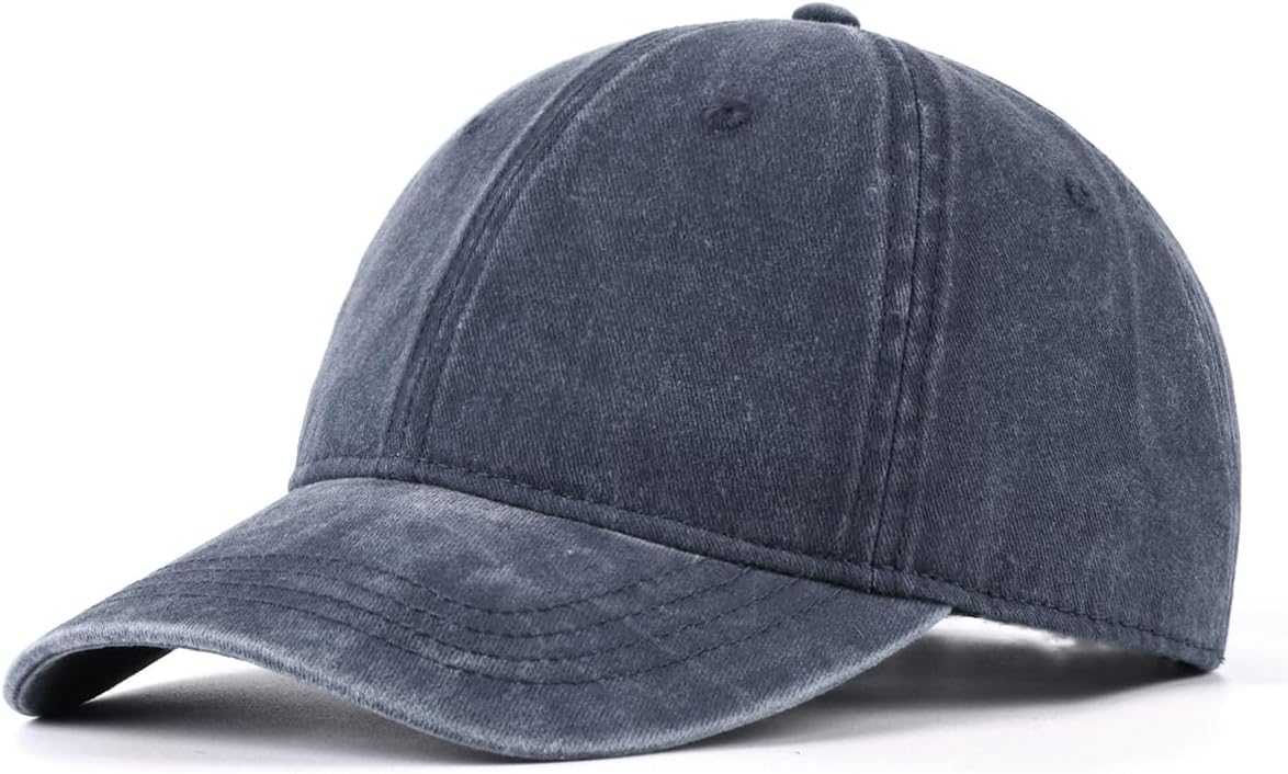 XXL Baseball Cap For Big Heads, Soft Crown Washed Dad Hat, Oversized Denim Cap For Men Women Golf, Travel, Daily Wear