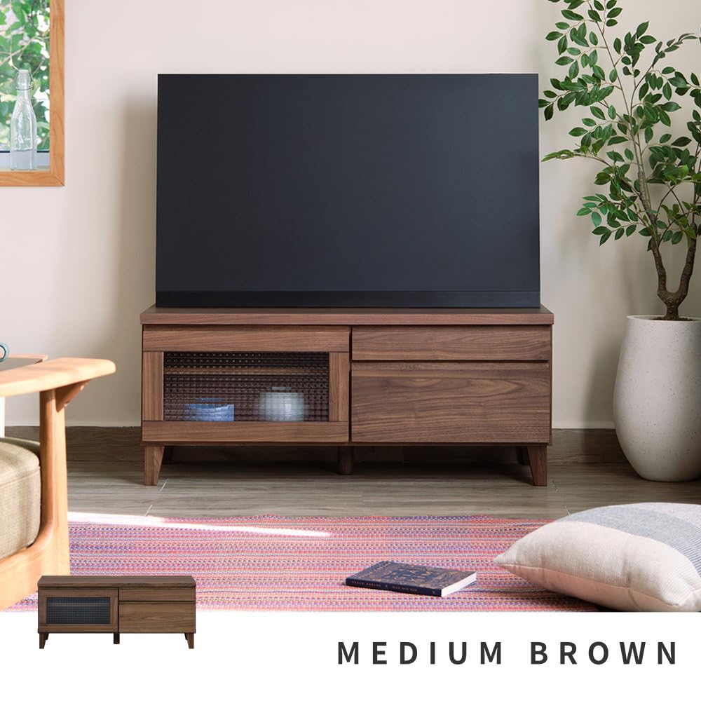 Amazon｜ISSEIKI フロック4 テレビボード 100 (ミディアムブラウン