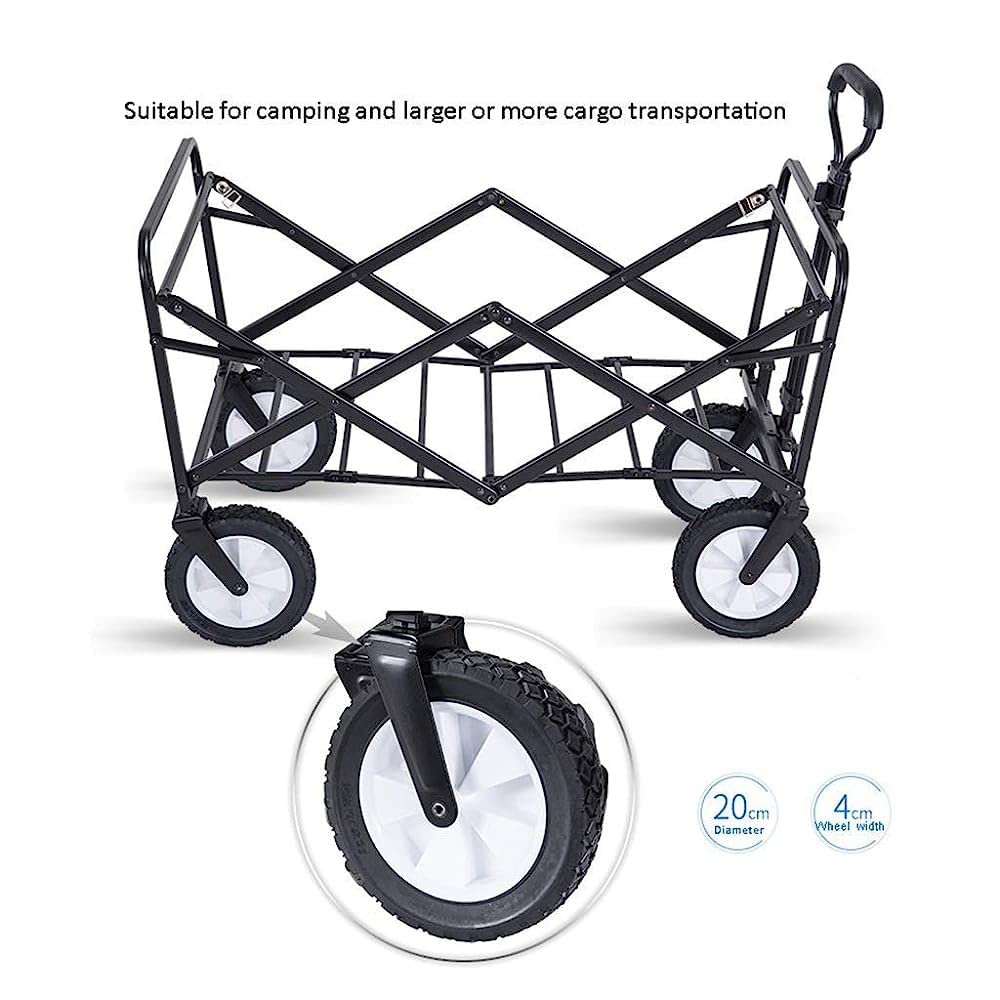 Carrelli, Carrello da Giardino Pieghevole Carrello per carichi Pesanti Carrello per la Spesa Multifunzione Carico: 80 kg