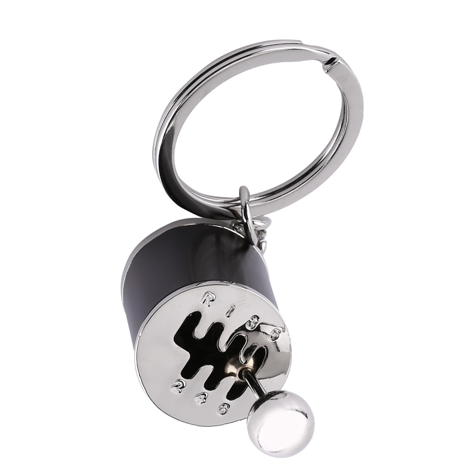Yctze Kreatywny Brelok do Kluczy z dźwignią Zmiany Biegów Kompaktowy Gadżet ze Stopu Metalu dla Entuzjastów Samochodów Srebrny 10,3 X 4,1 X 2,2 Cm