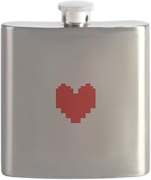 CafePress Stay Determined Undertale Flask 7 oz Stainless Steel Drinking Flask