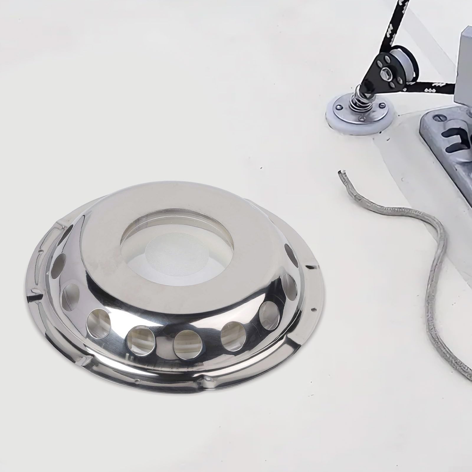 Presa d'aria in acciaio inox per camper, yacht e barche, diametro 22,5 cm