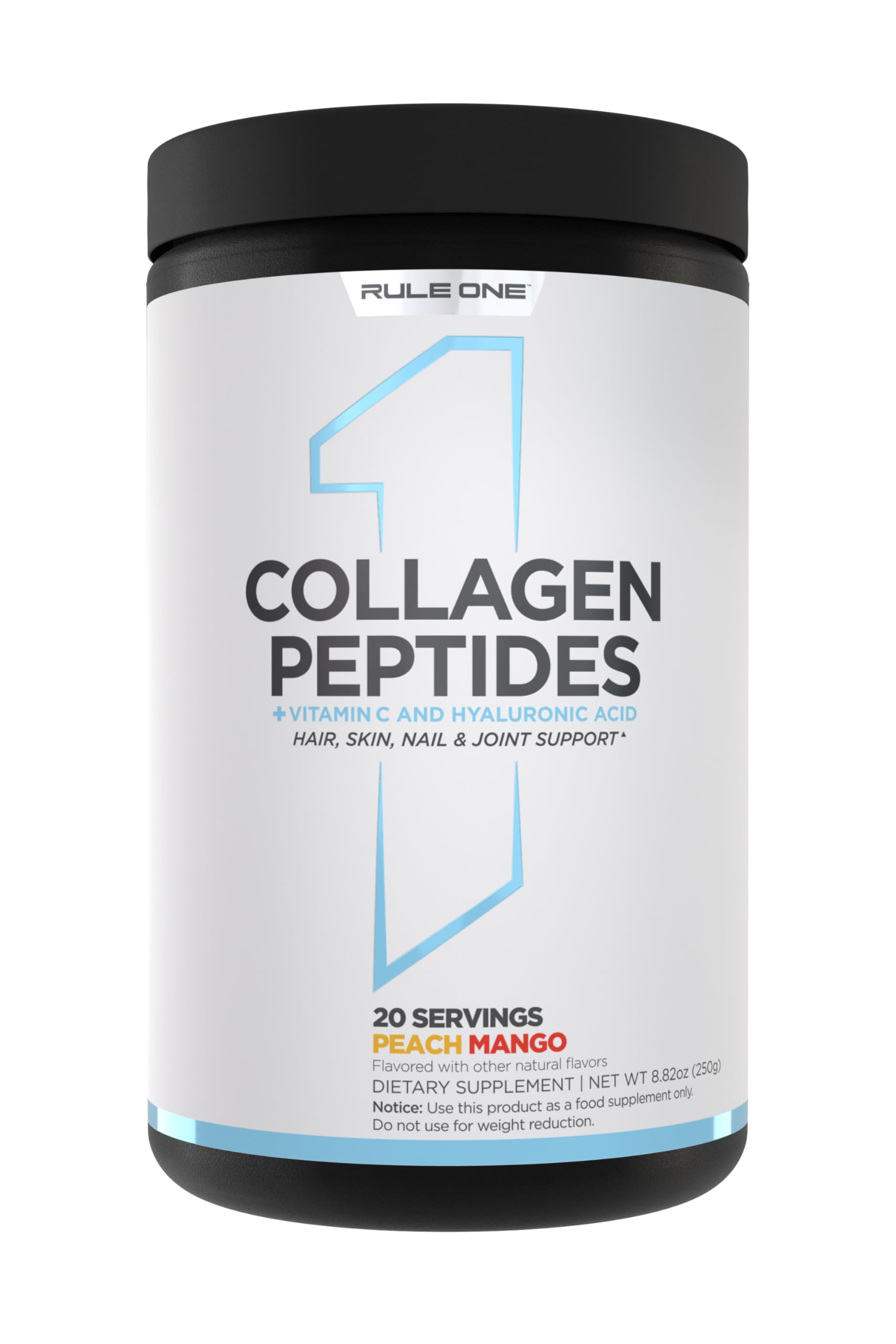 Rule 1 Proteins Collagen Peptides, Peach Mango, 20 Servings Peach Mango 20 Servings (Pack of 1)