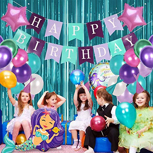 Zeemeermin decoratie kinderverjaardag, zeemeermin thema feestdecoratie, zeemeermin feestdecoraties, zeemeermin ballonnen… - Image 8