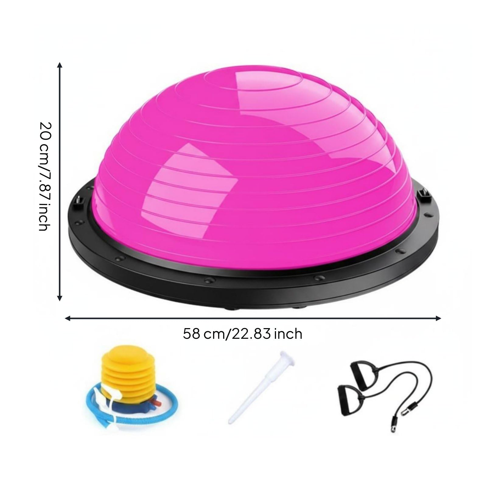 Ball Mezza Sfera Equilibrio Palla Propriocezione Palla Allenamento Dispositivo Core Materiale Durevole PVC Robusta per Esercizi Ripetuti Stimola
