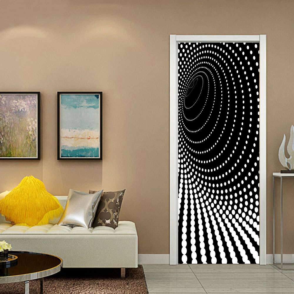 Adesivo 3D Per Porte Interno – Effetto Legno Retrò, Autoadesivo, Impermeabile, 80x200 Cm, Per Camera E Soggiorno