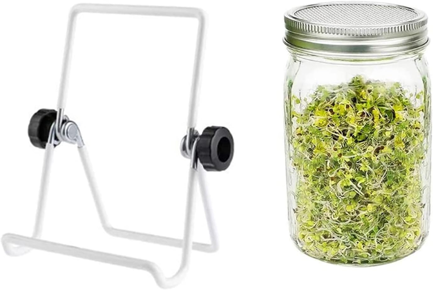BFYDOAA Seed Sprouting Jar Kit Sprouter Mason Jar with Screen Lids