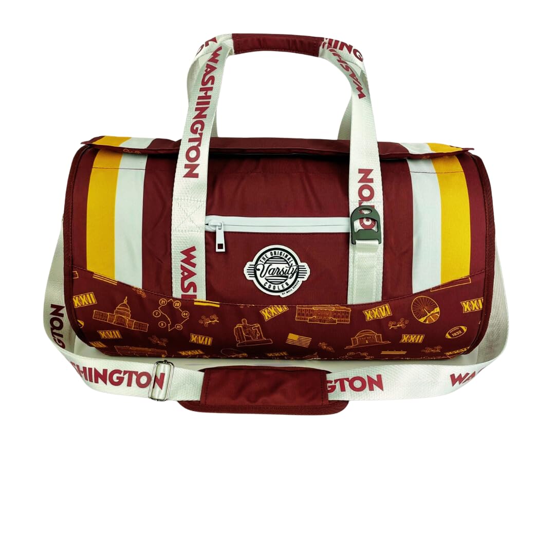 Varsity Cooler Washington Travel Party Duffel & Cooler – 30 Can Leakproof Insulated Tote Bag, Waterproof Soft compartment for Tailgating, Golf, Beach,